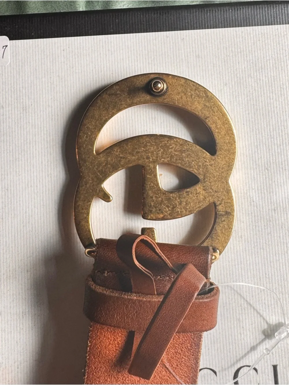 Gucci Leather Belt Size 102/16 Brown Made in Italy - Picture 5 of 5